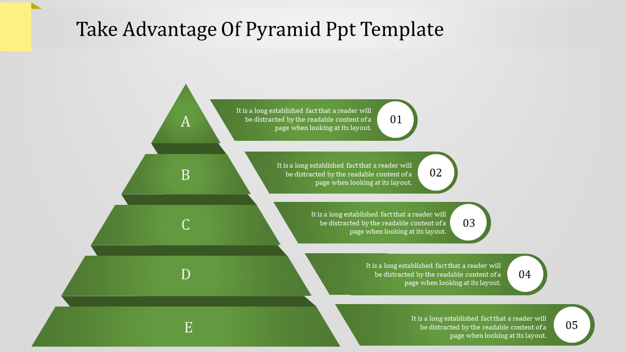 Concise Pyramid PPT Template Presentation and Google Slides